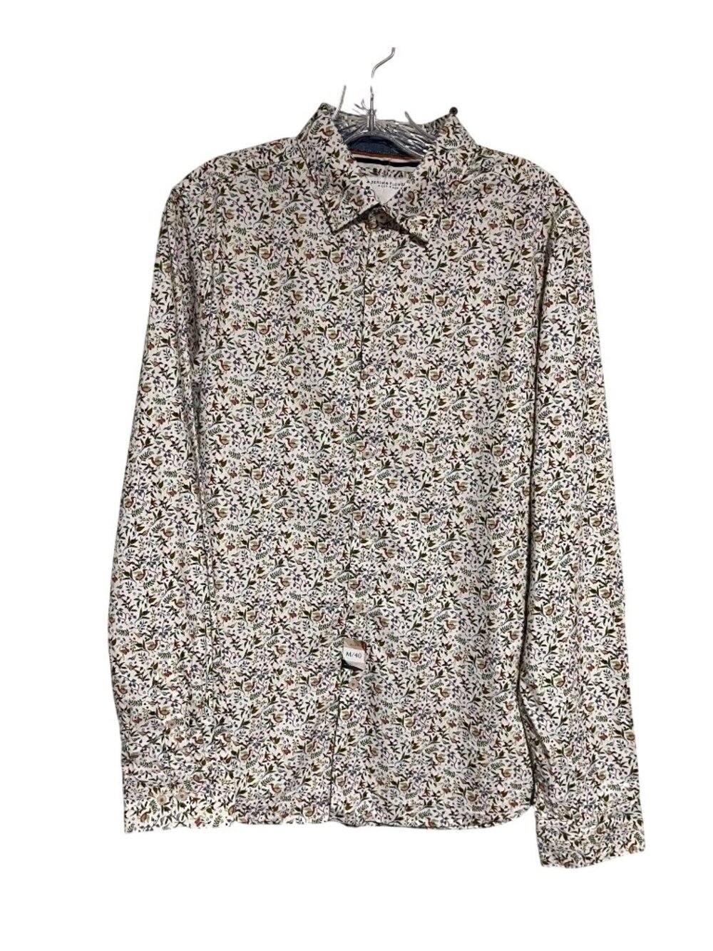 Denim & Flower Ricky Singh Mens Long Sleeve Floral Button-Up Shirt Size M